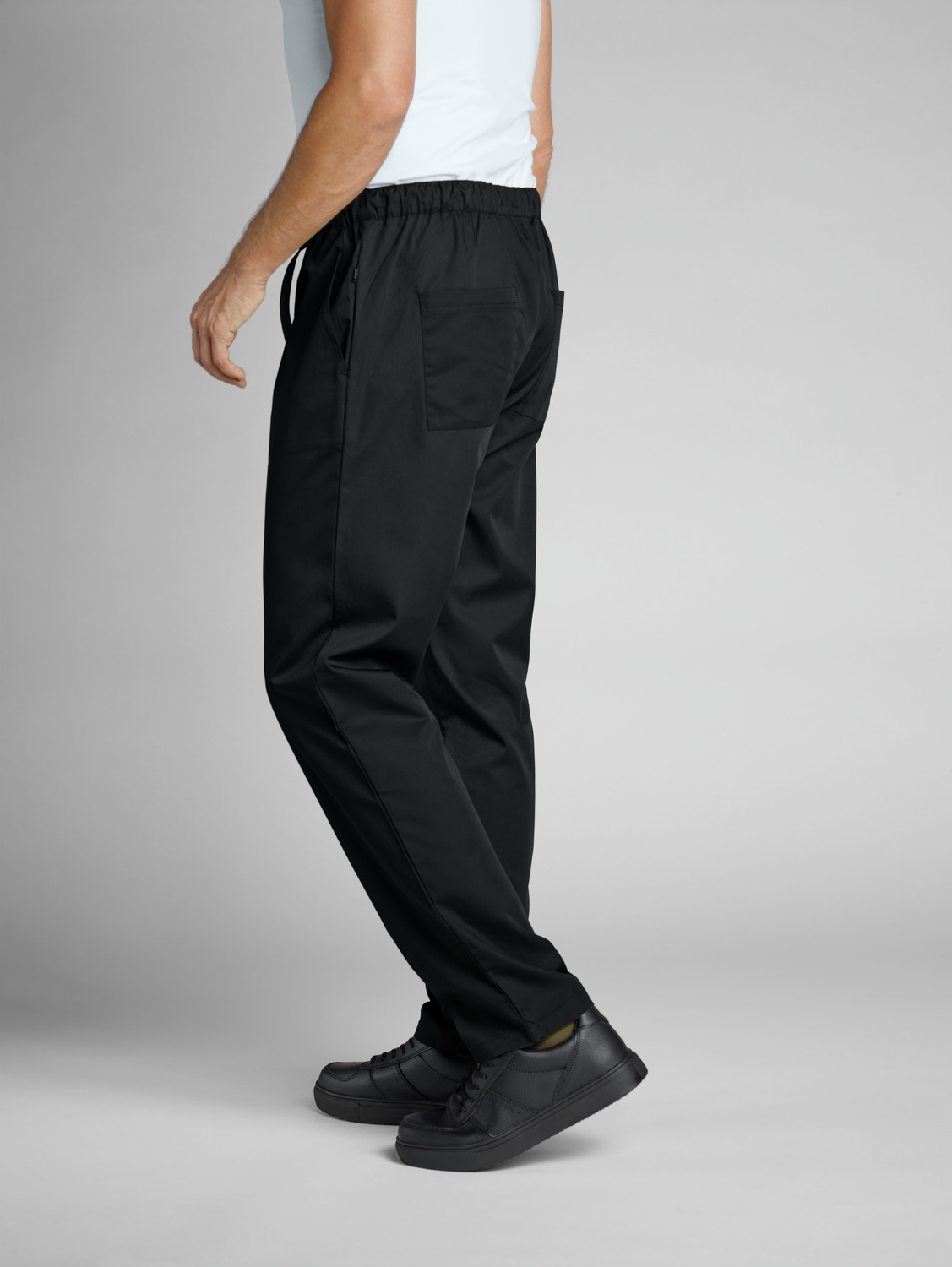 Pantaloni de Bucatar Barbati Jobeline Vito, 65% Poliester 35% Bumbac, Talie Elasticata cu Scurturi, Croiala Comfort, Certificare OEKO-TEX