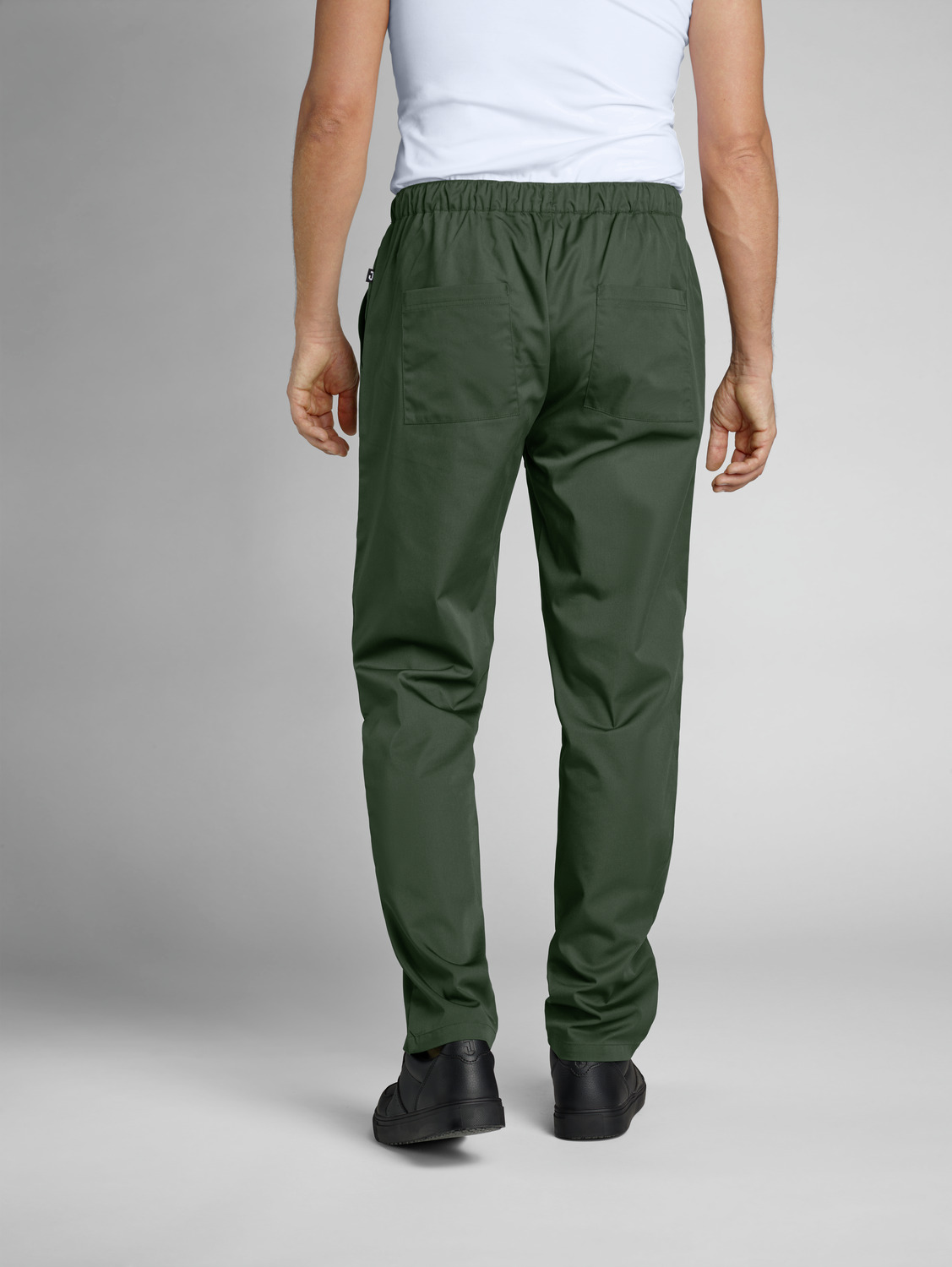 Pantaloni de Bucatar Jobeline Vito pentru Barbati, Amestec Poliester Bumbac Respirabil, Talie Elastica cu Scurt, Croiala Comfort Fit, Certificare OEKO-TEX