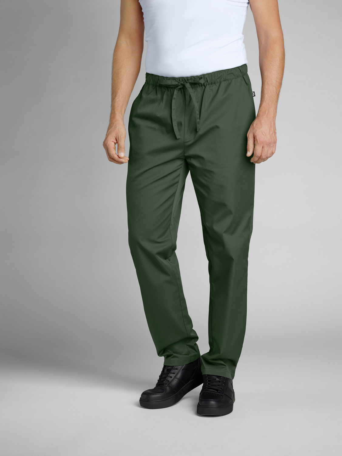 Pantaloni de Bucatar Jobeline Vito pentru Barbati, Amestec Poliester Bumbac Respirabil, Talie Elastica cu Scurt, Croiala Comfort Fit, Certificare OEKO-TEX