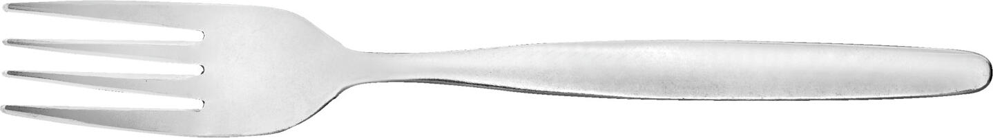 Pulsiva Table Fork Basic, 18/0 Chrome-Stainless Steel, Matt Polished, 18 cm, Rustproof and Dishwasher Safe, Set of 12 Pieces