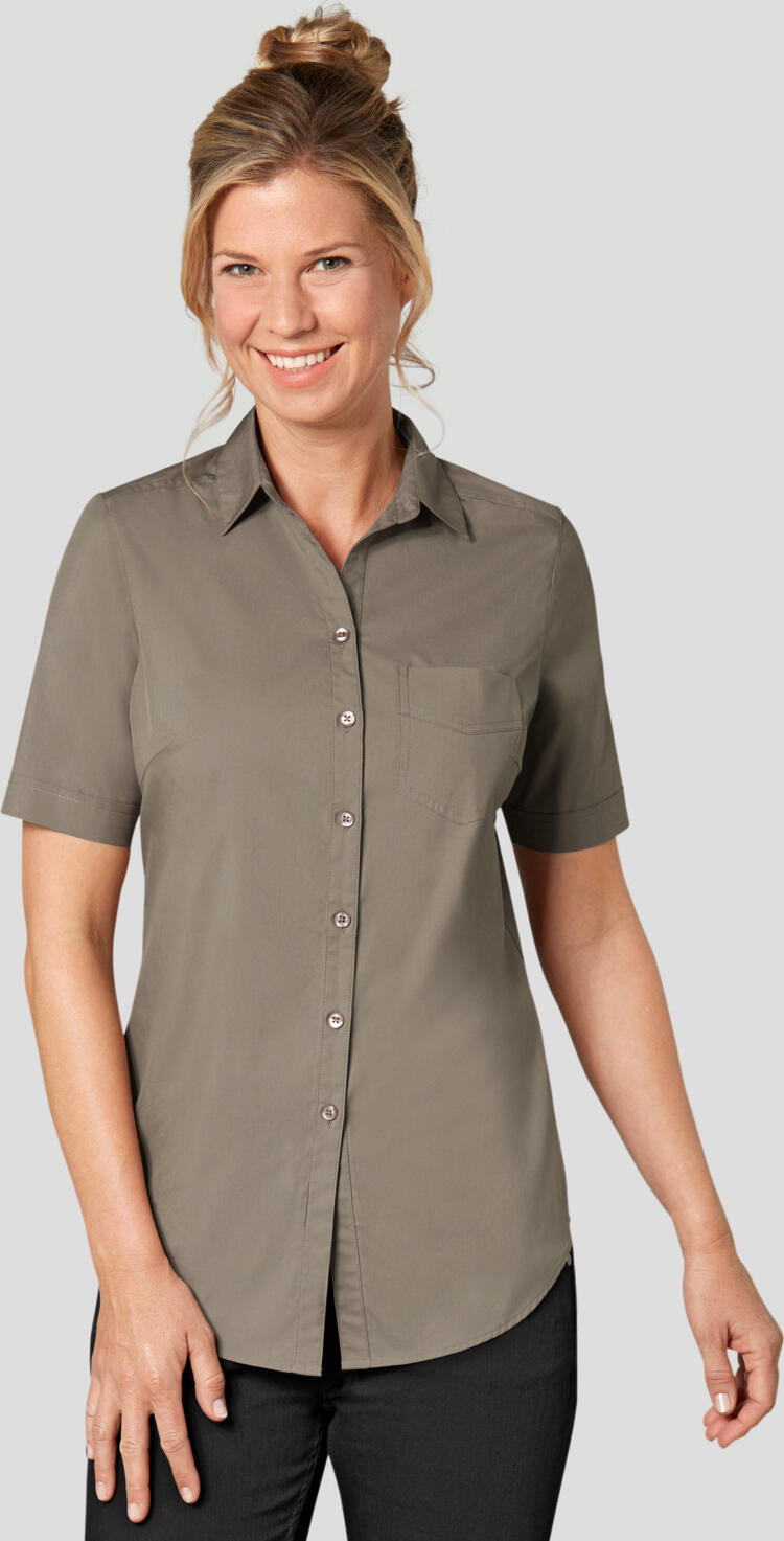 Jobeline Kim Women's Blouse, Half Sleeve, 65% Cotton 35% Polyester, Easy-Care Tailored Fit Service Workwear