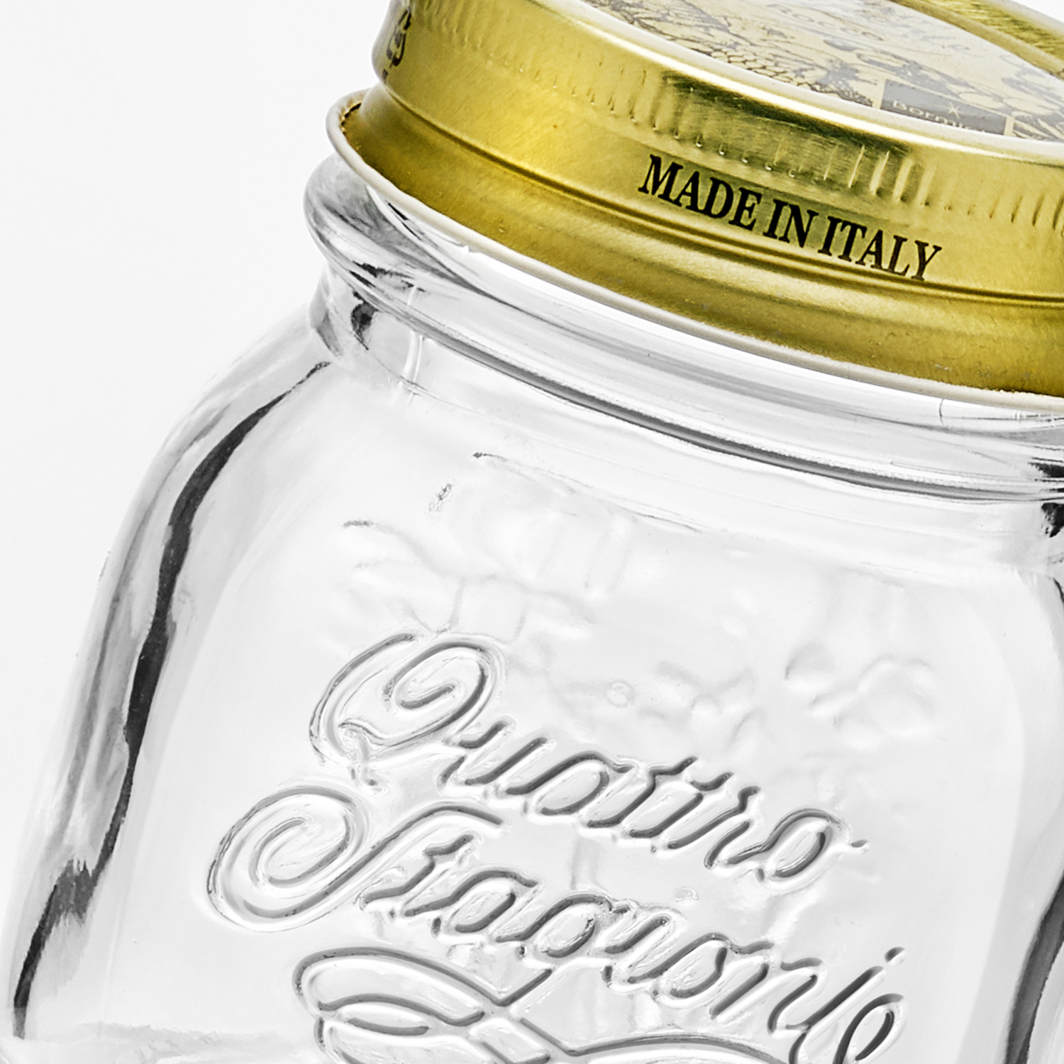 Стеклянные банки для хранения Bormioli Rocco Quattro Stagioni с алюминиевыми завинчивающимися крышками, 150 мл, прозрачные, набор из 12 предметов, Made in Italy