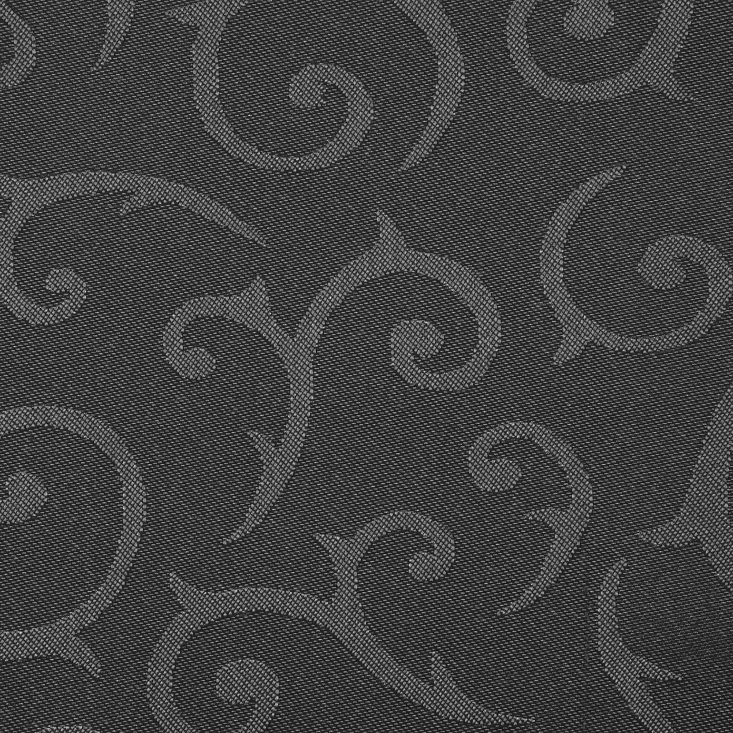 Pulsiva Cloth Napkins Mega, Set of 6, 50x50 cm, 100% Polyester, Anthracite Grey, Noble Tendril Pattern, Silk Sheen, OEKO-TEX Standard 100