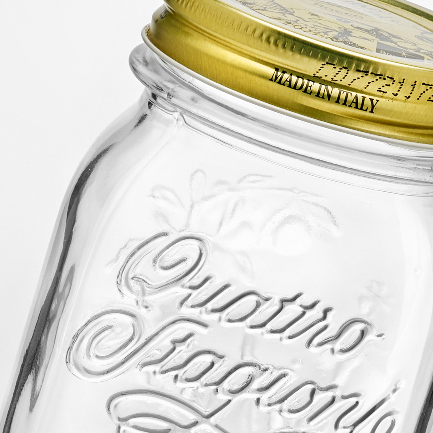 Bormioli Rocco Quattro Stagioni Glass Storage Jars with Aluminum Lids, 500 ml, Transparent, Heavy Quality, Set of 12 Pieces