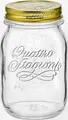 Bormioli Rocco Quattro Stagioni Glass Storage Jars with Aluminum Lids, 500 ml, Transparent, Heavy Quality, Set of 12 Pieces