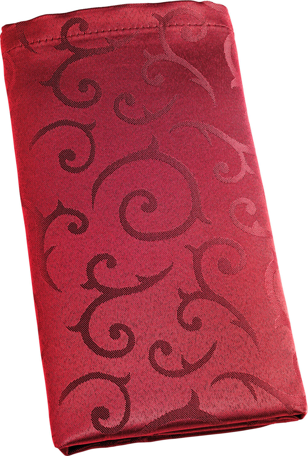 PULSIVA Cloth Napkins Mega, Set of 6, 100% Polyester, 50x50 cm, Burgundy with Noble Tendril Pattern, OEKO-TEX Standard 100, Durable Silk Sheen