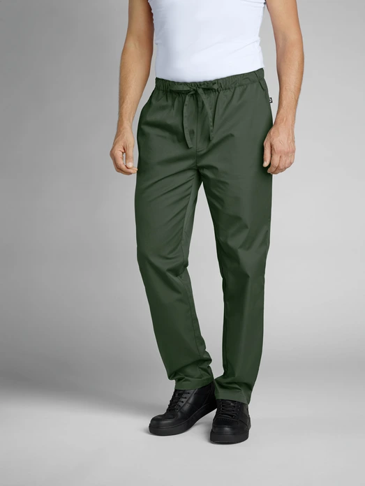 Pantaloni de Bucatar Barbati Jobeline Vito, 65% Poliester 35% Bumbac, Croiala Comfort cu Talie Elasticata si Snur, Buzunare Laterale si Spate, OEKO-TEX