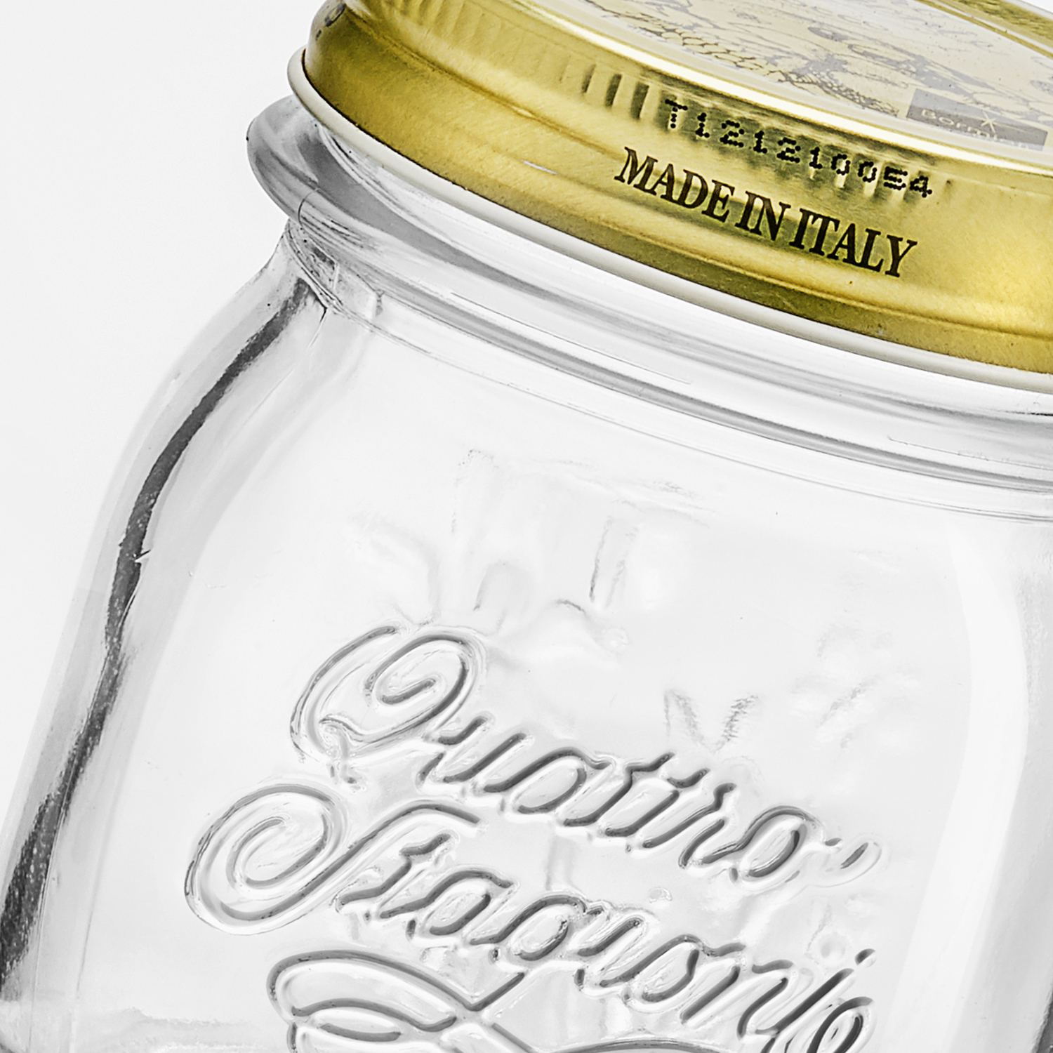 Bormioli Rocco Quattro Stagioni Glass Storage Jars with Aluminum Lids, 250 ml, Transparent, Set of 12 Pieces, Made in Italy