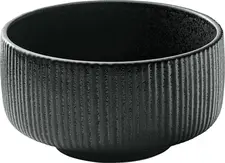 Playground BHS tabletop AG Bowl Nara Relief Schüssel Nara Relief Bowl Nara Relief; 880 ml, 15x7.8 cm (ØxH); black; 6 piece / pack Schüssel Nara Relief; 880 ml, 15x7.8 cm (ØxH); schwarz; 6 Stück / Pack Designed for the ambitious catering trade, NARA is an extensive stoneware collection that creates an attractive contrast between smooth inner surfaces and highly textured outer surfaces thanks to its handcrafted finish. The filigree feet are barely visible, giving the products a floating effect. The patina-like Craquelle glazes available in various earthy tones and a matt black, as well as the smooth or reclaimed finish of the outer wall, allow endless combination possibilities for attractive food presentations. Entworfen für die ambitionierte Gastronomie ist NARA eine umfangreiche Steinzeug-Kollektion, welche durch seine handwerkliche Verarbeitung einen reizvollen Kontrast zwischen glatten Innenflächen und stark strukturierten Außenflächen schafft. Die filigranen Standfüße sind kaum zu sehen, dadurch verleihen sie den Produkten einen schwebenden Effekt. Die angebotenen patinaartigen Craquelle-Glasuren in unterschiedlichen Erdtönen und einem mattten Schwarz, sowie die glatte oder rekierfierte Ausführung der Außenwandung ermöglichen unendliche Kombinationsmöglichkeiten für ansprechende Speisenpräsentationen.