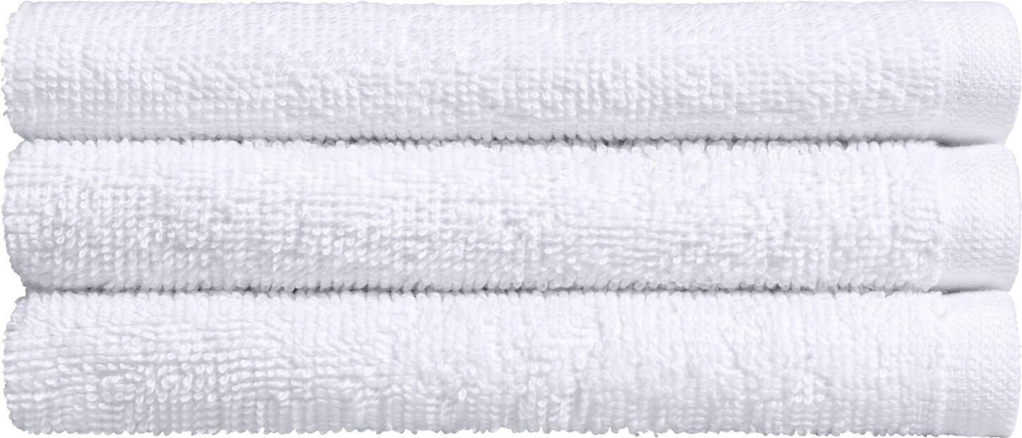 LUSINI Solutions GmbH Classico Face Towels, 100% Cotton, 30x30 cm, White, Set of 5 Pieces, OEKO-TEX Standard 100, Absorbent Terry Fabric, Boil-proof