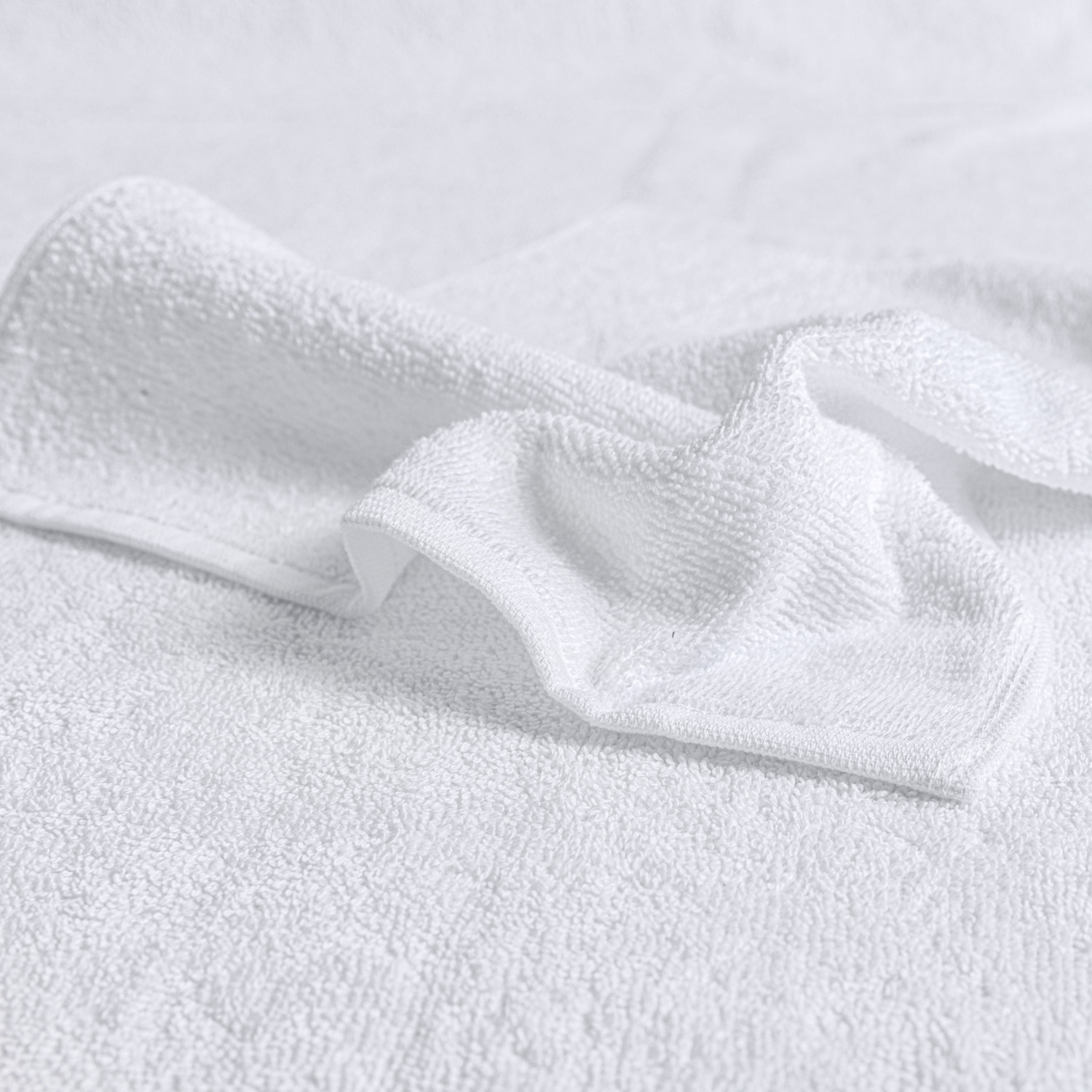 LUSINI Solutions GmbH Classico Face Towels, 100% Cotton, 30x30 cm, White, Set of 5 Pieces, OEKO-TEX Standard 100, Absorbent Terry Fabric, Boil-proof