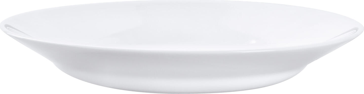 Arcoroc Restaurant Deep Plate Set of 24, White Tempered Opal Glass, 22.5 cm Diameter, Shock and Scratch Resistant, Professional Gastronomy Use