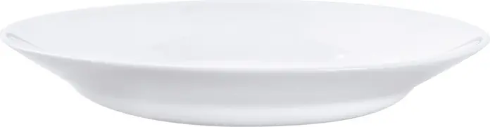 Arcoroc Restaurant Deep Plate Set of 24, White Tempered Opal Glass, 22.5 cm Diameter, Shock and Scratch Resistant, Professional Gastronomy Use