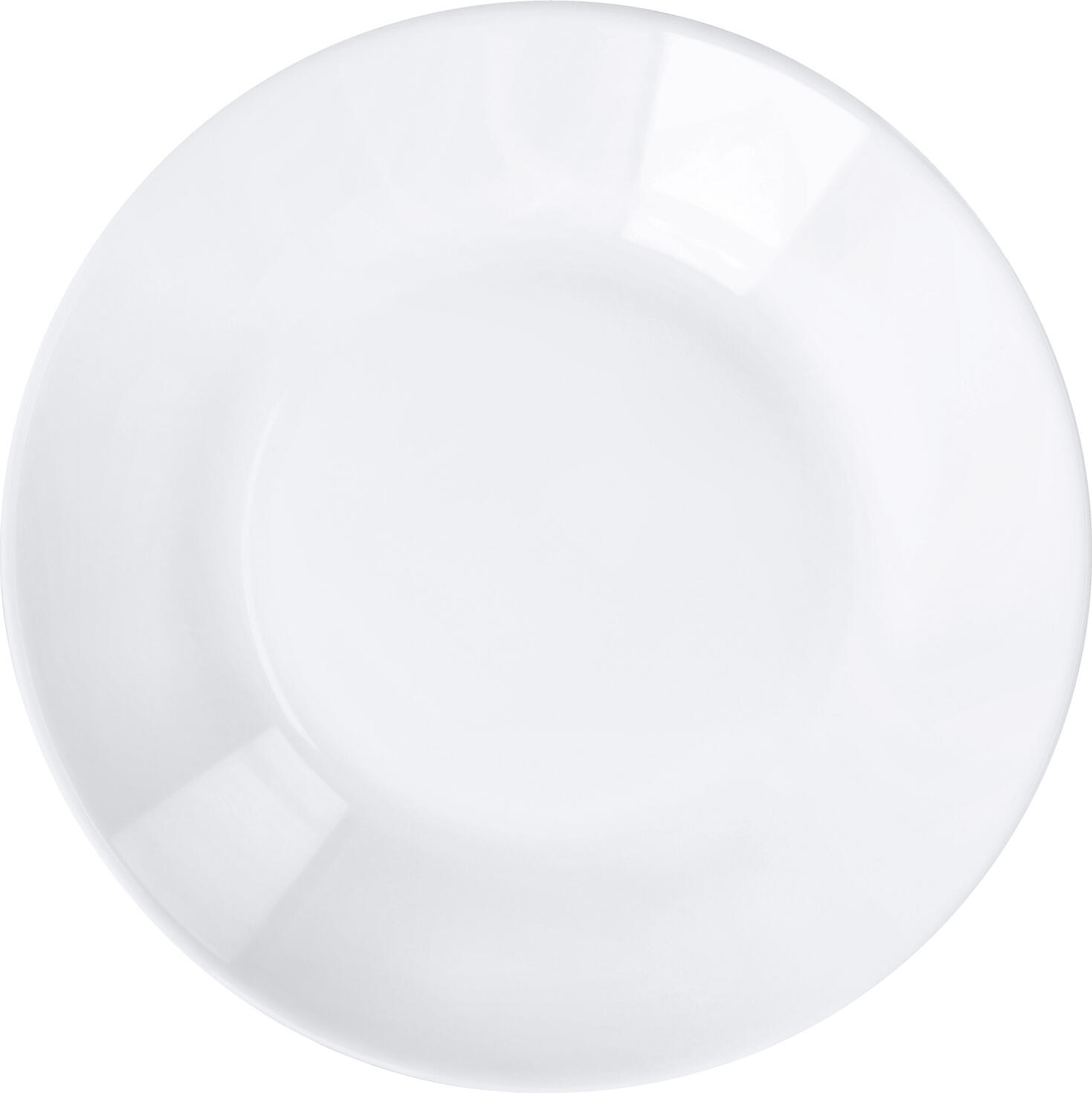 Arcoroc Restaurant Deep Plate Set of 24, White Tempered Opal Glass, 22.5 cm Diameter, Shock and Scratch Resistant, Professional Gastronomy Use
