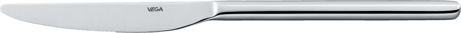 VEGA Toulon Table Knife Set of 12, 23 cm, Mirror Polished Chrome Stainless Steel 13/0, Rustproof Professional Gastronomy Cutlery