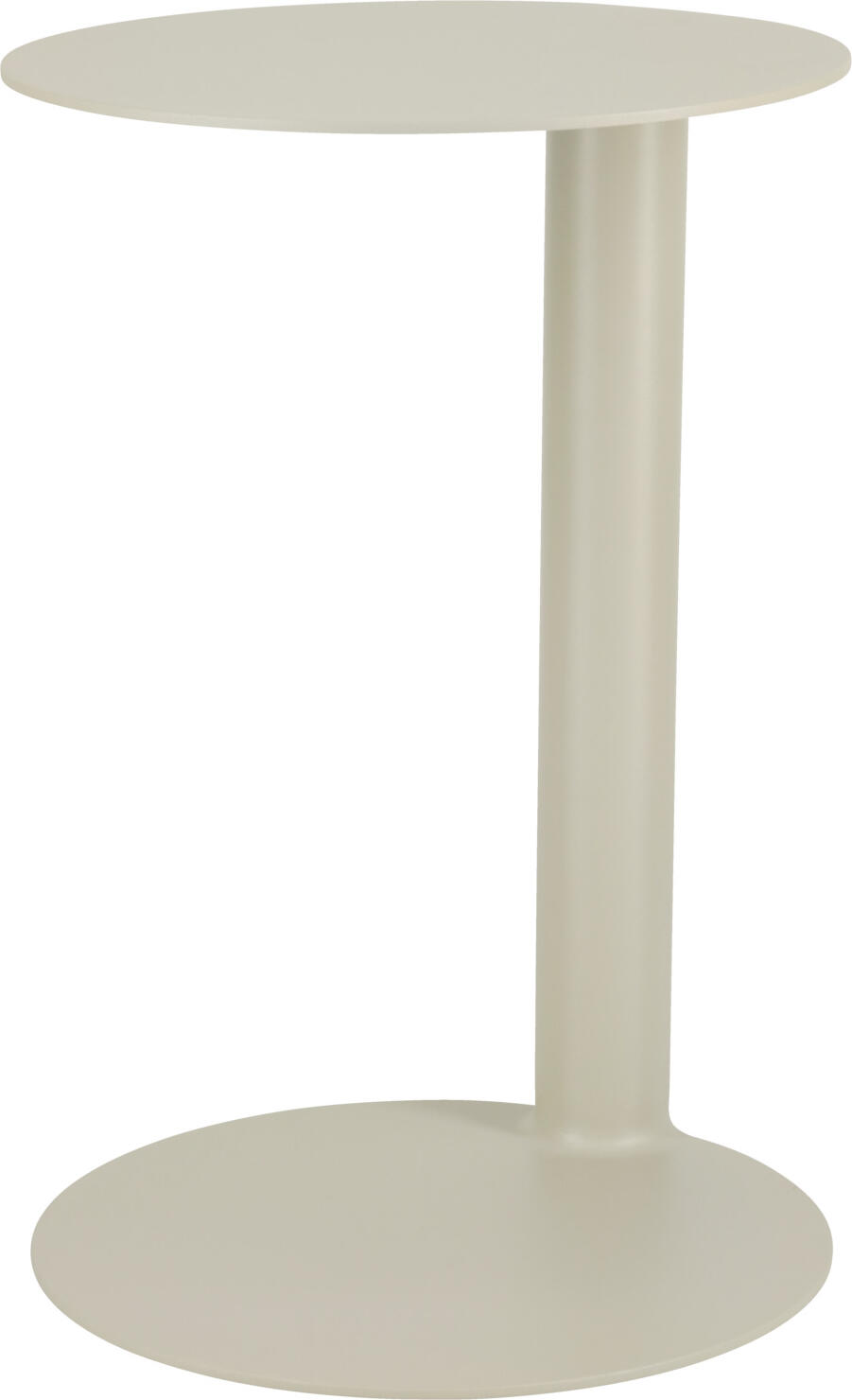 VEGA Elaris Outdoor Side Table, Round Aluminium, Weatherproof and UV-Resistant, 33.5x50 cm, Beige