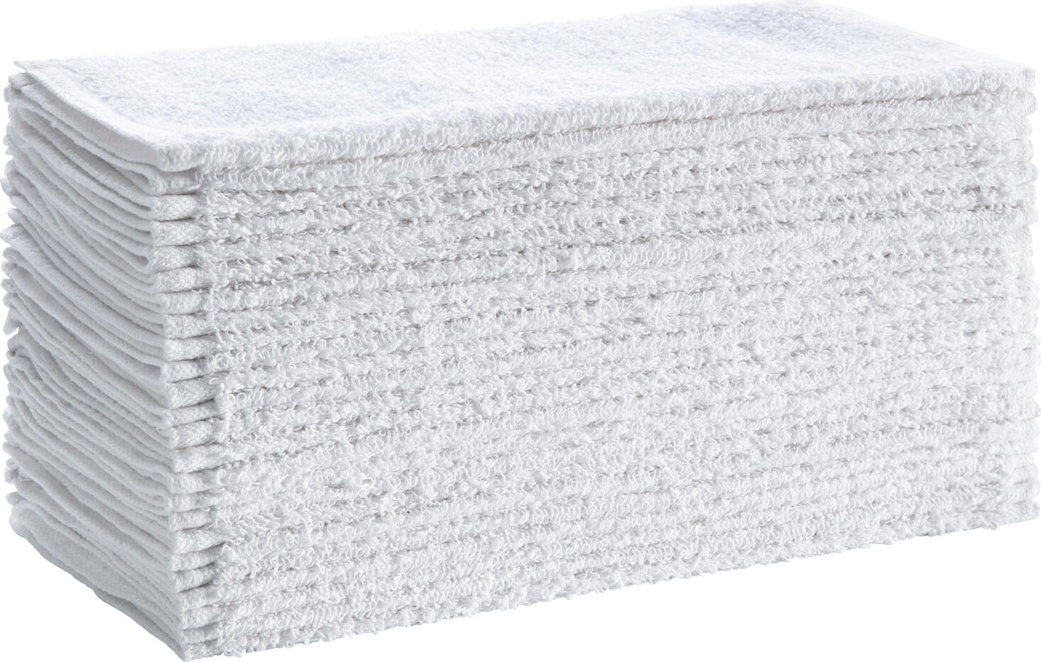 Pulsiva Zelos Face Towels, 100% Cotton Washcloths, 30x30 cm, White, OEKO-TEX Standard 100, 95°C Washable, Set of 30 Pieces