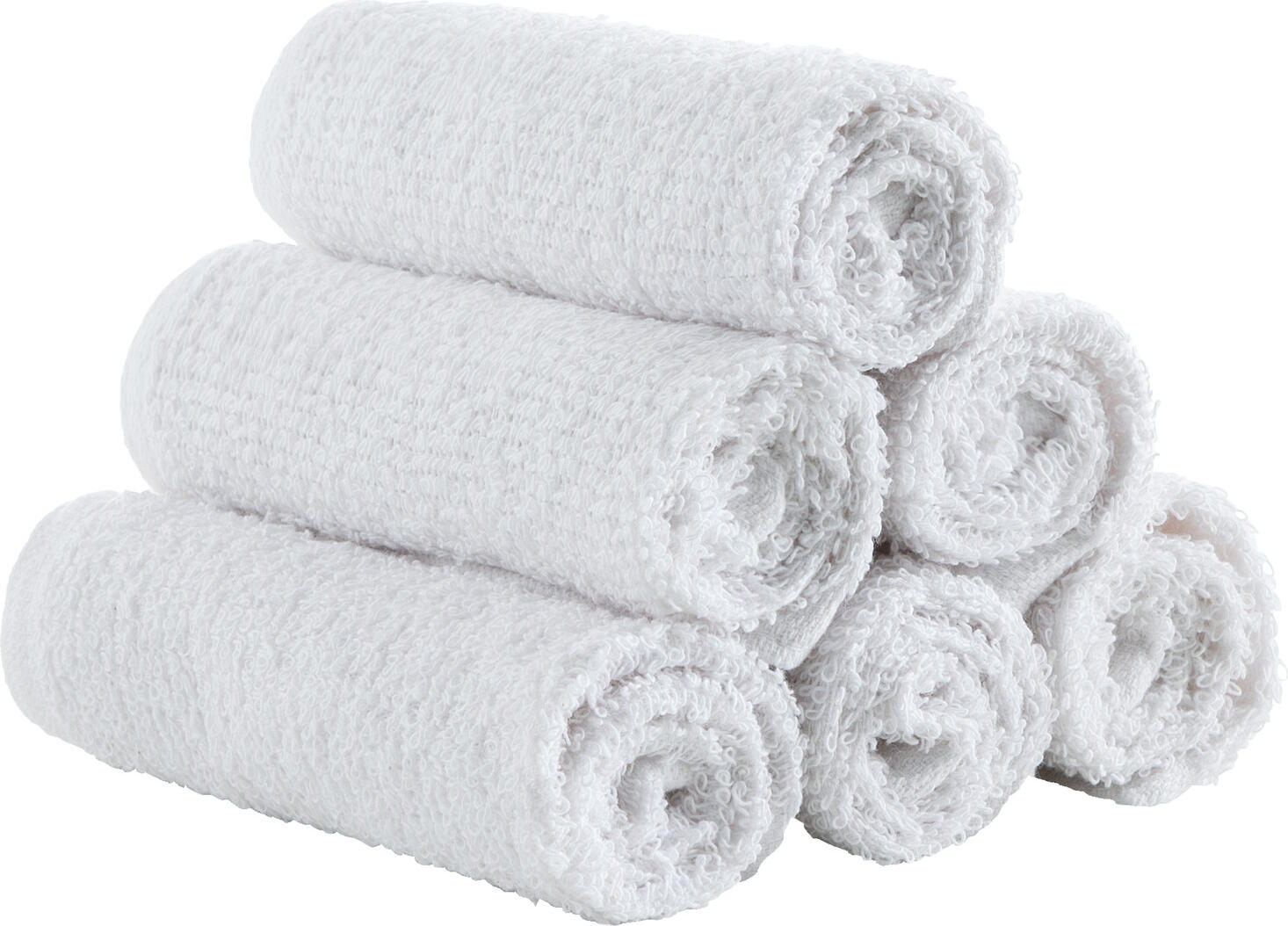 Pulsiva Zelos Face Towels, 100% Cotton Washcloths, 30x30 cm, White, OEKO-TEX Standard 100, 95°C Washable, Set of 30 Pieces