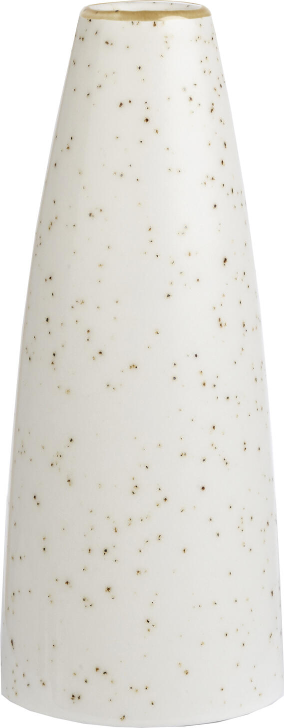 Churchill Stonecast Stoneware Vase, White, 12.5 cm, Hand-Painted Speckled Finish, Professional Gastronomy and Hotel Table Decoration