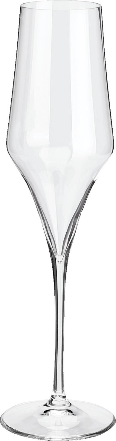 LUSINI Society Champagne Glasses, Crystal Glass Sparkling Wine Glass, 220 ml, 24.2 cm Height, Dishwasher-safe, Professional Gastronomy, Set of 6