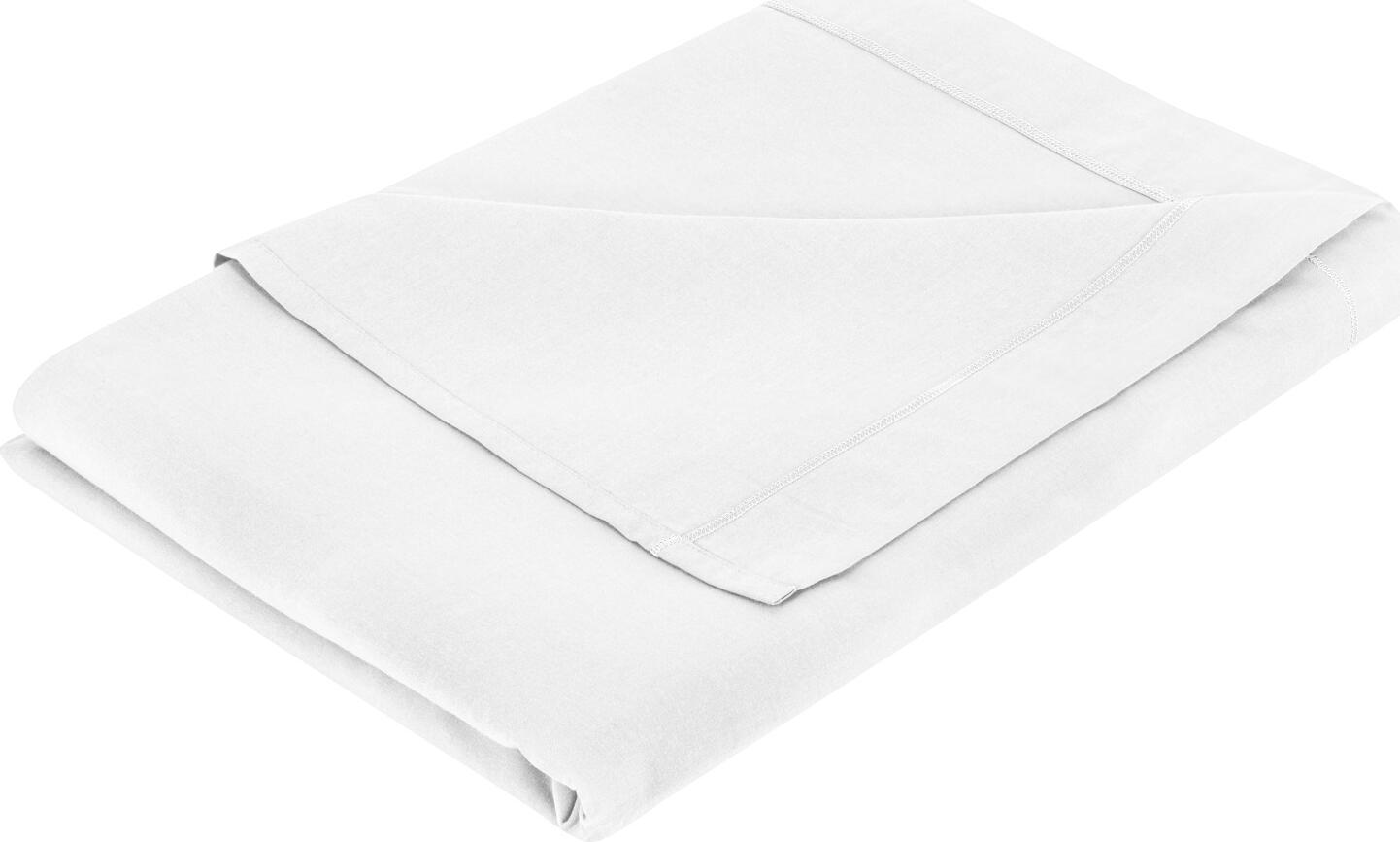 ERWIN M. LUSINI Solutions GmbH Bed sheet Siena Betttuch Siena Bed sheet Siena; 270x300 cm (WxL); white Betttuch Siena; 270x300 cm (BxL); weiß ##Siena bed sheet - Easy-care percale fabric for versatile sleeping comfort The Siena bed sheet combines high-quality materials with practical everyday practicality, making it ideal for hotels, holiday accommodation and discerning private households. The hard-wearing cotton-polyester blend fabric impresses with its pleasantly smooth feel, long life and colour-stable quality. The finely woven percale ensures a matt, smooth surface and a pleasantly cool feeling on the skin - perfect for warm summer nights, when the sheet can also be used as a light blanket alternative. It can also be used as a classic bed sheet to cover the mattress. The easy-care material mix makes the sheet dimensionally stable, uncomplicated to clean and still appealing even after many washes. Personalisation is possible through embroidery for an individual look. * Percale fabric made from 80% cotton and 20% polyester * Weight approx. 120 g/m² - light, smooth and pleasantly cool * Easy-care and hard-wearing * Skin-friendly, dimensionally stable and durable * Versatile use: as a sheet or bed sheet * Durable and suitable for professional use Note: The sheet reaches its final size after about three washes, as the fibres still shrink slightly during the first wash (shrinkage). ##Betttuch Siena – Pflegeleichtes Perkal-Gewebe für vielseitigen Schlafkomfort Das Betttuch Siena kombiniert hochwertige Materialien mit praktischer Alltagstauglichkeit und ist damit ideal für Hotels, Ferienunterkünfte und anspruchsvolle Privathaushalte. Das strapazierfähige Baumwoll-Polyester-Mischgewebe überzeugt durch seine angenehm glatte Haptik, lange Lebensdauer und farbstabile Qualität. Der fein gewebte Perkal sorgt für eine matte, glatte Oberfläche und ein angenehm kühles Hautgefühl – perfekt für warme Sommernächte, in denen das Betttuch auch hervorragend als leichte Deckenalternative genutzt werden kann. Ebenso lässt es sich als klassisches Bettlaken zum Einschlagen der Matratze verwenden. Der pflegeleichte Material-Mix macht das Betttuch formstabil, unkompliziert in der Reinigung und auch nach vielen Waschgängen noch dauerhaft ansprechend. Für ein individuelles Erscheinungsbild ist eine Personalisierung durch Einstickung möglich. * Perkal-Gewebe aus 80 % Baumwolle und 20 % Polyester * Gewicht ca. 120 g/m² – leicht, glatt und angenehm kühl * Pflegeleicht und strapazierfähig * Hautsympathisch, formstabil und langlebig * Vielseitig nutzbar: als Betttuch oder Bettlaken * Langlebig und für den professionellen Einsatz geeignet Hinweis: Das Betttuch erreicht seine endgültige Größe nach etwa drei Waschgängen, da sich die Fasern beim ersten Waschen noch leicht zusammenziehen (Einsprung).