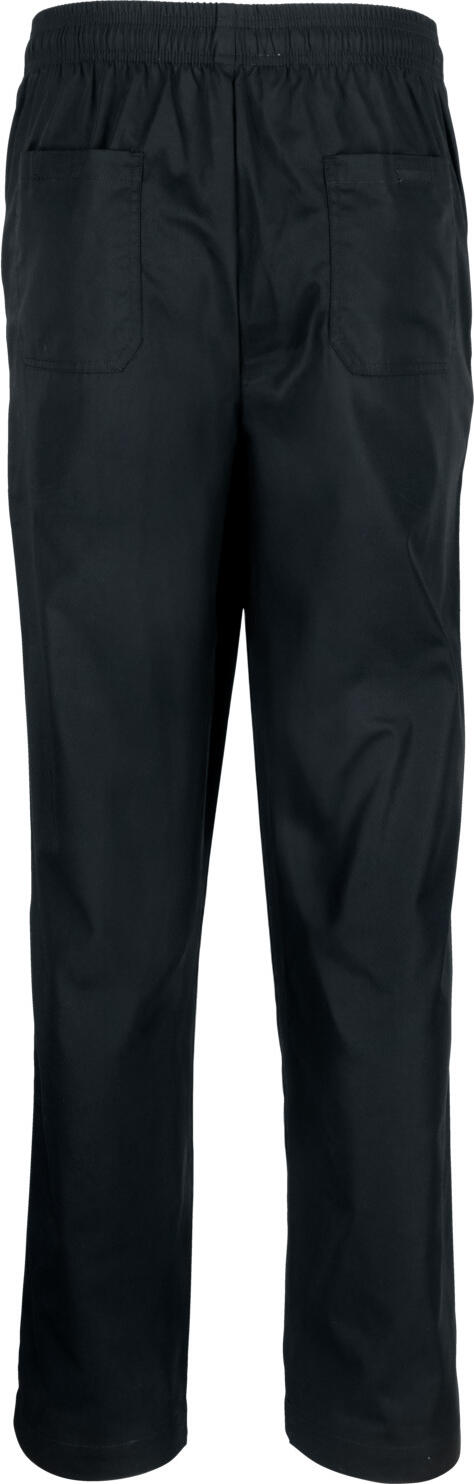Set de 3 piese Pantaloni Bucatar Pulsiva Bryn, Pantaloni Profesionisti Coala Negru, Marime S, 65% Poliester 35% Bumbac, Talie cu Scurt, Doua Buzunare Spate