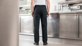 Set de 3 piese Pantaloni Bucatar Pulsiva Bryn, Pantaloni Profesionisti Coala Negru, Marime S, 65% Poliester 35% Bumbac, Talie cu Scurt, Doua Buzunare Spate