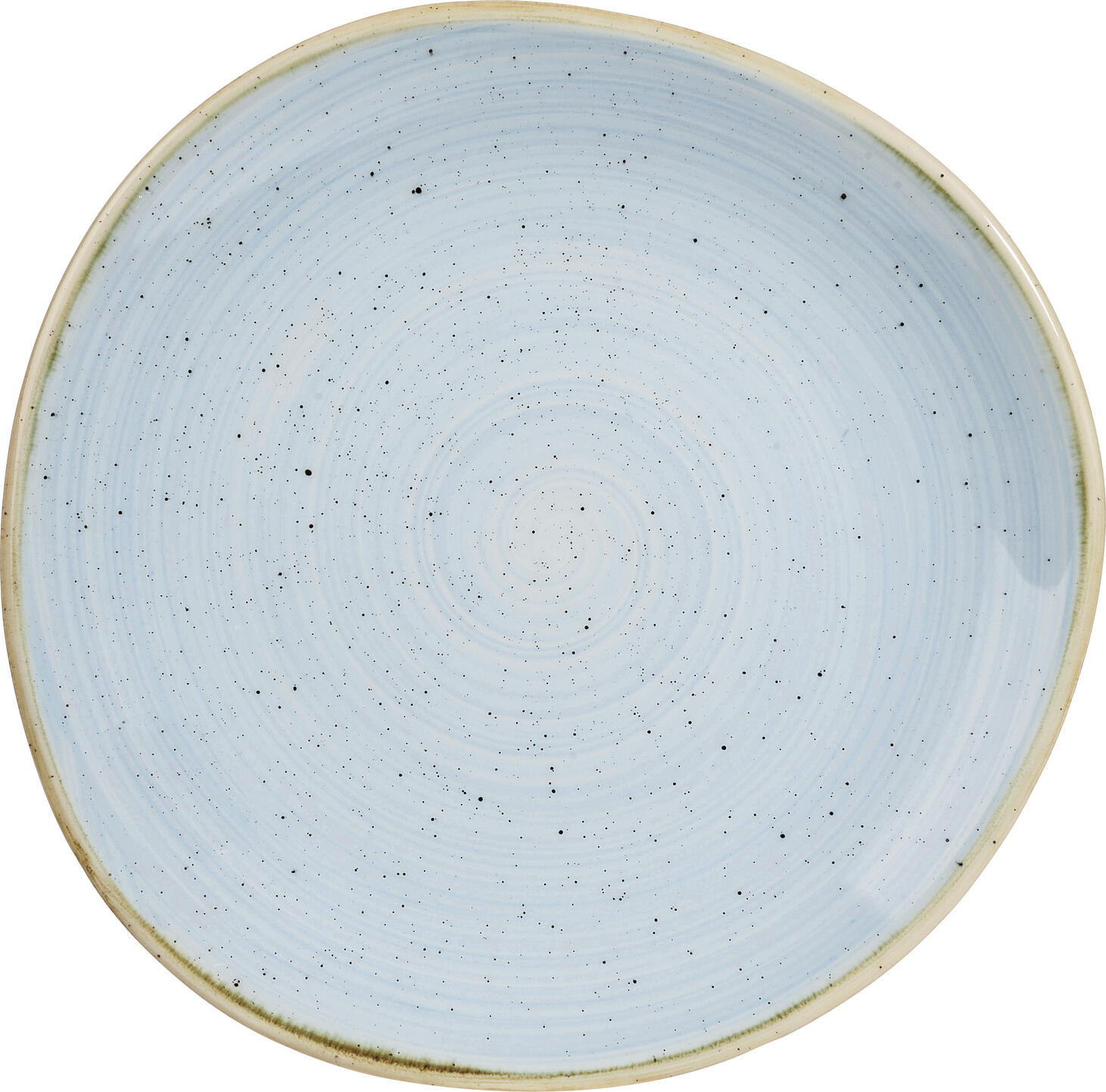 Churchill Stonecast Organic Coupe Porcelain Plates, 21 cm, Duck Egg, Super Vitrified, Hand-Decorated, Set of 12