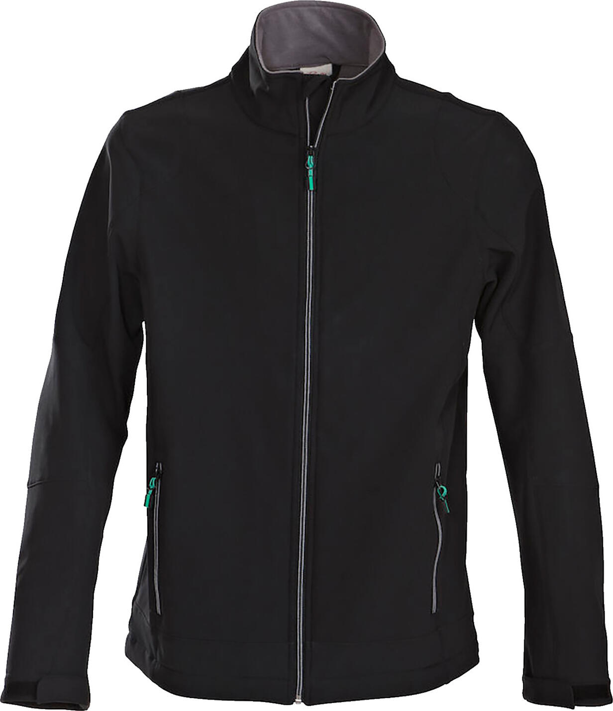Printer Active Wear Men's softshell jacket Mika Herren-Softshelljacke Mika Men's softshell jacket Mika; Size S; black Herren-Softshelljacke Mika; Kleidergröße S; schwarz Upper: 94 % polyester, 6 % spandex. Lining: 100 % polyester. 280 g/m². 40 °C wash. Easy care and breathable softshell jacket for men. With stand-up collar, 2 outer side pockets with zippers, 3 inner mesh pockets, one of them closable with zipper. Sleeves adjustable with Velcro, and waistband adjustable by drawstring with stopper. Slightly tailored shape with zipper in the center front and soft, warming fleece in the inner lining. Easy care, quick drying, non-iron. Back length: 76 cm for size M. Obermaterial: 94 % Polyester, 6 % Elasthan. Futter: 100 % Polyester. 280 g/m². 40°-Wäsche. Pflegeleichte und atmungsaktive Softshelljacke für Herren. Mit Stehkragen, 2 äußeren seitlichen Eingrifftaschen mit Reißverschlüssen, 3 innenliegenden Einschubtaschen aus Mesh, eine davon mit Reißverschluss verschließbar. Ärmel mit Klettverschluss einstellbar, sowie Bundweite durch Kordelzug mit Stopper. Leicht taillierte Form mit Reisverschluss vorne mittig und weichem, wärmenden Fleece im Innenfutter. Pflegeleicht, schnell trocknend, bügelfrei. Rückenlänge: 76 cm in Gr. M