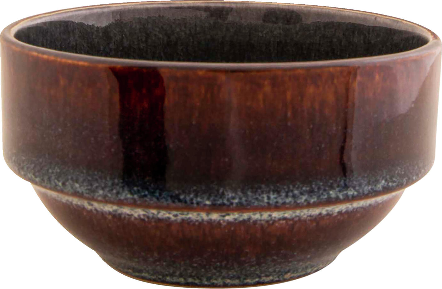 Cosy & Trendy Quintana Stackable Porcelain Bowls, Blue Reactive Glaze, 150 ml, 9 cm Diameter, Set of 12 Pieces, Microwave and Dishwasher Safe
