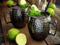 Кружка для коктейля Moscow Mule VEGA Glendale, 550мл, матовая нержавеющая сталь 18/10, кованая поверхность, 8.8x9.8 см