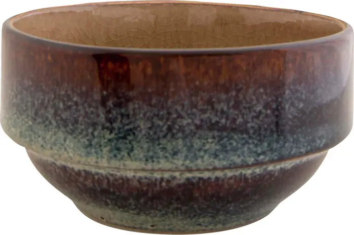 Cosy & Trendy Quintana Stackable Porcelain Bowls, Amber, 150ml, 9cm Diameter, Dishwasher and Microwave Safe, Set of 12 Pieces