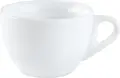 Pulsiva Nissa Coffee Cup Set of 6, White Porcelain, 150 ml, Dishwasher and Microwave Safe, Stackable, 8.5x5.8 cm