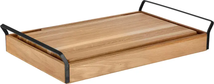 VEGA Esino Buffet Chilled Tray Set of 4 Pieces GN 1/1 Oak Wood and Plastic Rectangular 61.9 x 38.6 x 10.9 cm