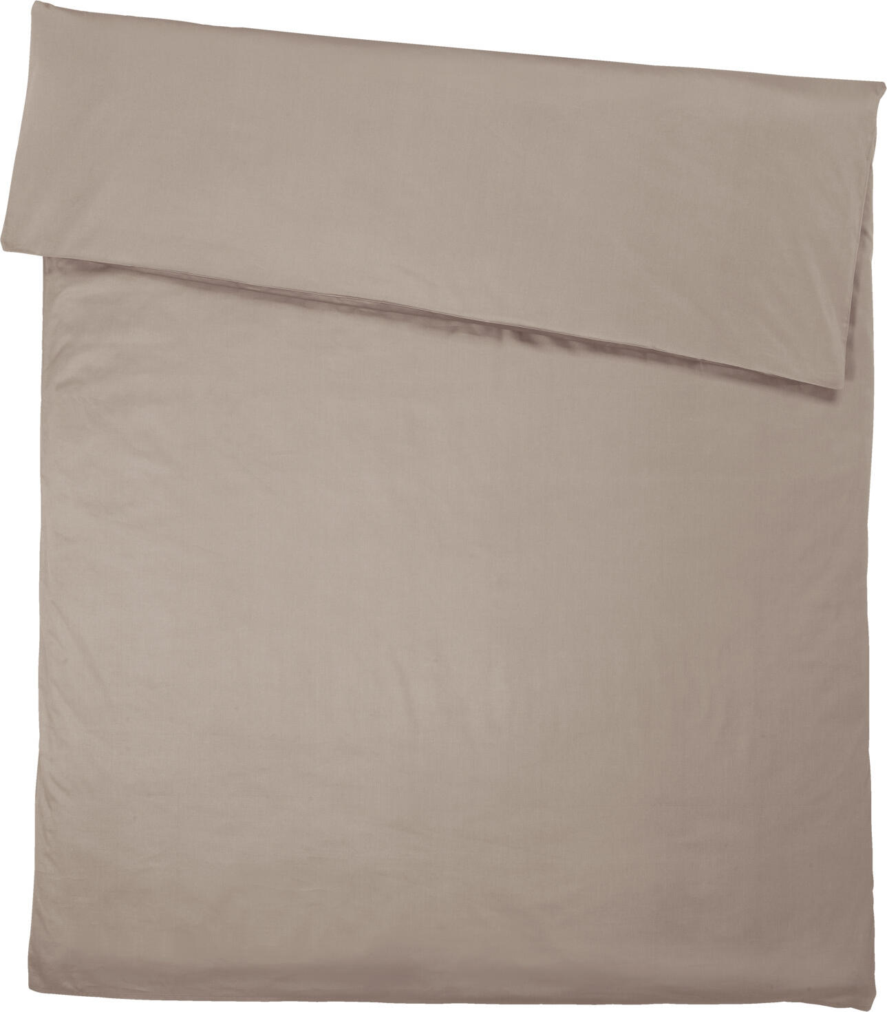 Husa pentru plapuma LUSINI Solutions GmbH Tokio, 100% bumbac Mako-Satin, 260x240 cm, Taupe, Inchidere Hotel, OEKO-TEX Standard 100, Mercerizata
