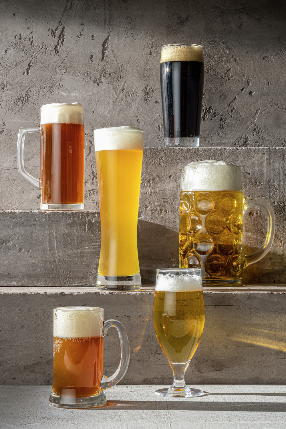 Set de 6 pahare de bere ARC Cervoise, pahare tip Pilsner Tulip 380 ml, inaltime 179 mm, diametru 73 mm, cu linie de umplere integrata, sticla transparenta, rezistente la masina de spalat vase