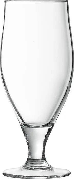Set de 6 pahare de bere ARC Cervoise, pahare tip Pilsner Tulip 380 ml, inaltime 179 mm, diametru 73 mm, cu linie de umplere integrata, sticla transparenta, rezistente la masina de spalat vase