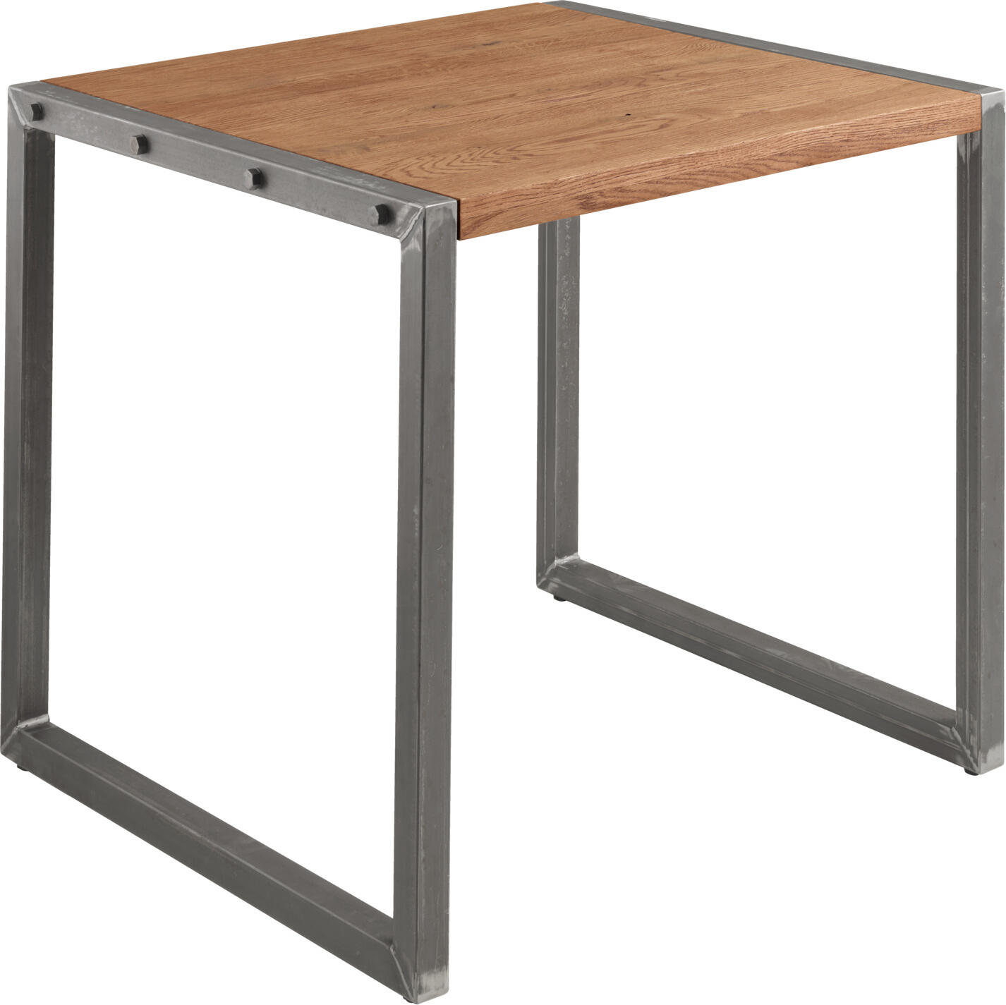VEGA LUSINI Solutions GmbH Dining table Torres square Esstisch Torres quadratisch Dining table Torres square; 80x80x75 cm (LxWxH); Table top antique oak/brown, base grey; square Esstisch Torres quadratisch; 80x80x75 cm (LxBxH); Platte eiche antik/braun, Gestell grau; quadratisch Industrial look table made of painted steel frame and table top in FSC® certified solid oak wood. Steel frame in untreated look. Natural knots are sealed with a special black resin. This makes the table easy to clean despite its vintage look. Plastic glides included. Only suitable for indoor use. Delivery is disassembled, including mounting hardware. Please order matching bench at the same time. Tisch im Industrie-Look aus lackiertem Stahlgestell und Tischplatte aus massivem Eichenholz. Stahlrahmen in unbehandelter Optik. Natürliche Äste sind mit einem schwarzen Spezialharz versiegelt. Dadurch ist der Tisch pflegeleicht trotz seiner Vintage-Optik. Inklusive Kunststoffgleiter. Nur für den Innenbereich geeignet. Lieferung erfolgt zerlegt, inklusive Befestigungsmaterial. Passende Bank gleich dazu bestellen. Die Tischplatte ist FSC™-zertifiziert. LUSINI ist davon überzeugt, dass Wälder für unsere Zukunft unverzichtbar sind. Deshalb setzen wir uns für FSC™-zertifizierte Produkte ein (FSC™ N003150). So können wir Ihnen helfen, bessere Kaufentscheidungen zum Wohle unserer Wälder zu treffen. www.fsc.org