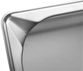 Pulsiva GN Container 1/2 Profi, 5.8L Gastronorm Pan, 18/0 Chrome Stainless Steel, 32.7x26.5x10cm, Heat-Resistant, Dishwasher-Safe, Matt Polished