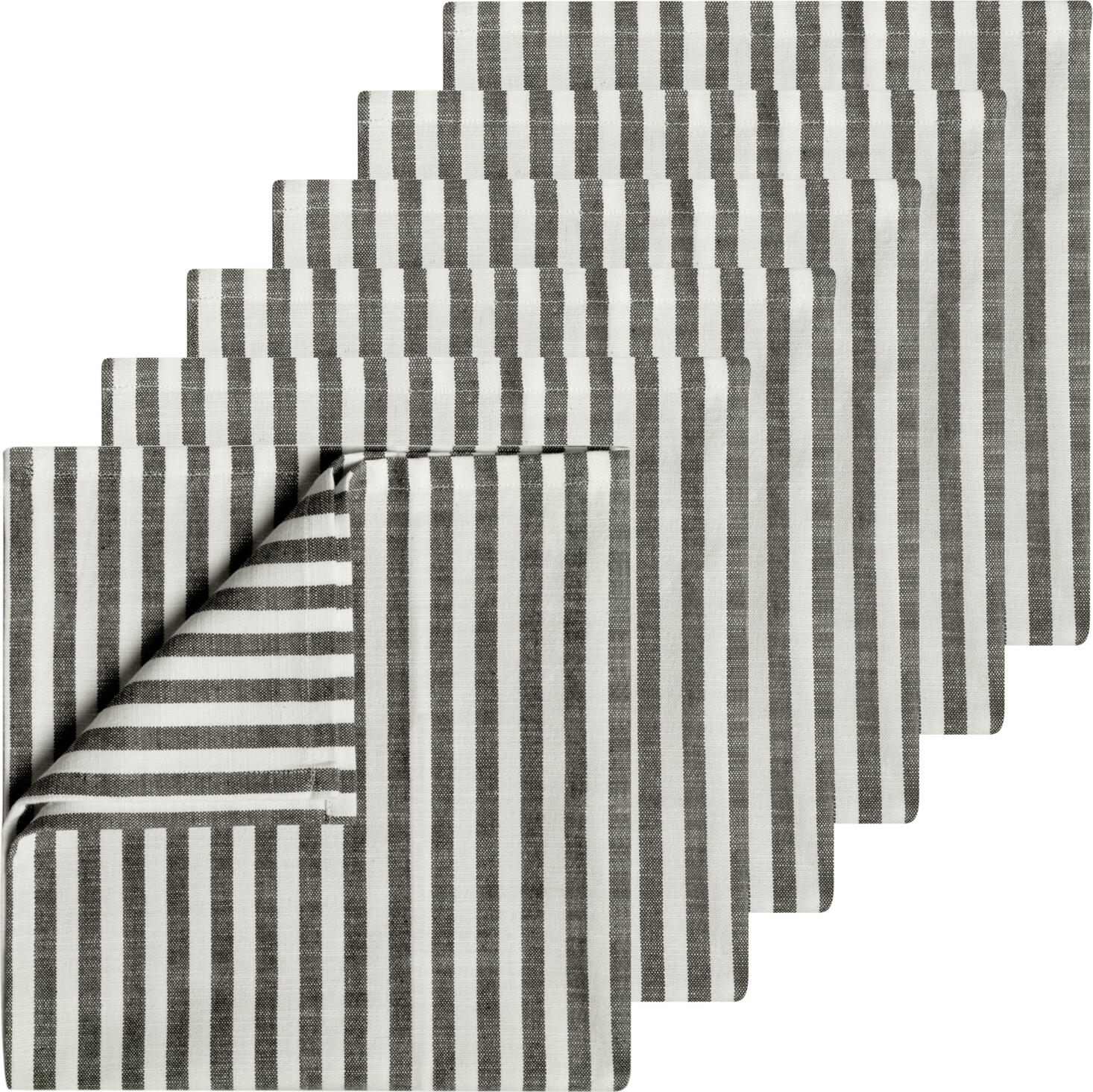 Servete Textile LUSINI Glava, Set de 6 piese, 100% Bumbac, 50x50 cm, Model Răițe Bicolor Aspect In, Certificare OEKO-TEX Standard 100, Textură Rezistentă