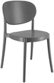 PULSIVA Neo Plastic Chair Set of 2, Glass Fibre-Reinforced Polypropylene, Stackable, UV-Resistant, Weatherproof, Anthracite, 48x50x79 cm