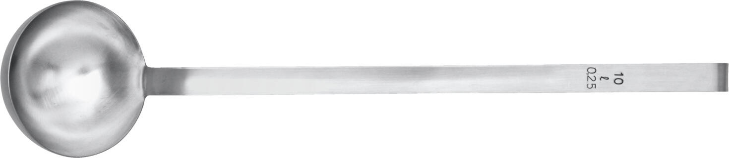 Pulsiva Valuo Long-handled Ladle, 0.07L Capacity, 6.5cm Diameter, 36cm Length, 18/5 Chrome Stainless Steel, Seamless, Rustproof, Dishwasher Safe, Silver