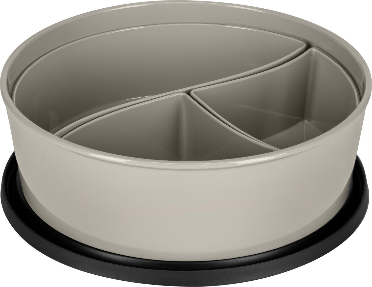 Tava Interioara Ornamin Big Bruno 1/4, 180 ml, Plastic SAN, Compatibila cu Microunde si Masina de Spalat Vase, Maro Deschis, Set de 10 Piese