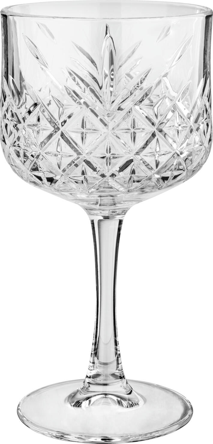 Set de 6 pahare pentru Gin Tonic Pasabahce Timeless, 500 ml, sticla transparenta cu relief, calitate superioara, rezistente la masina de spalat vase