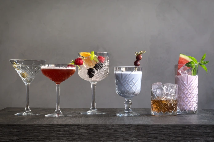 Set de 6 pahare pentru Gin Tonic Pasabahce Timeless, 500 ml, sticla transparenta cu relief, calitate superioara, rezistente la masina de spalat vase