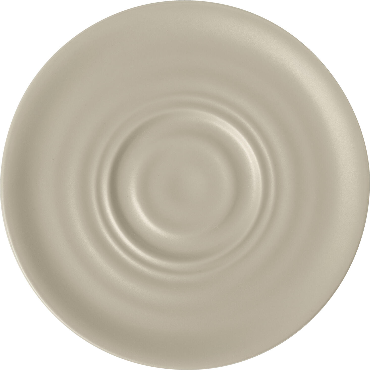LUSINI Kanas Coffee Saucers, Beige, Set of 6, Round Melamine Relief Design, Impact and Break Resistant, 14.9 cm Diameter, Dishwasher Safe
