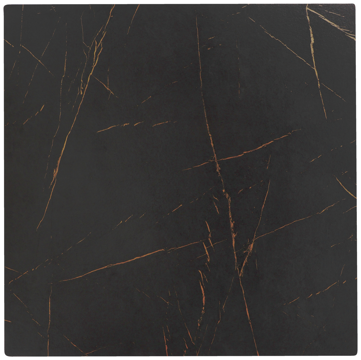 VEGA Lift square Outdoor HPL Table Top, 60x60 cm, Compact Laminate, Weatherproof and Scratch-resistant, Black/Brown