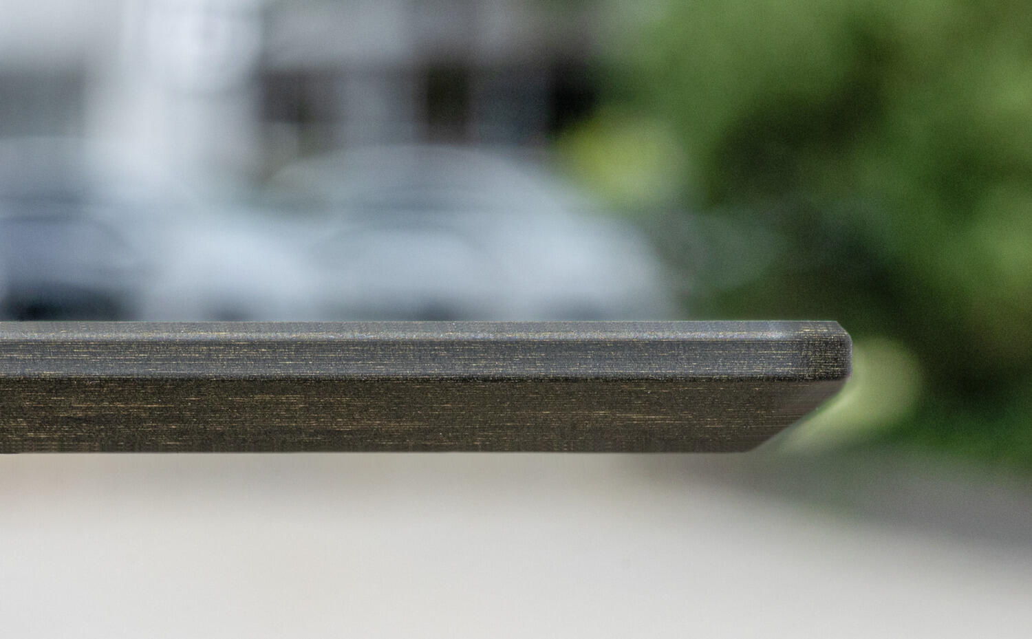 VEGA Lift square Outdoor HPL Table Top, 60x60 cm, Compact Laminate, Weatherproof and Scratch-resistant, Black/Brown