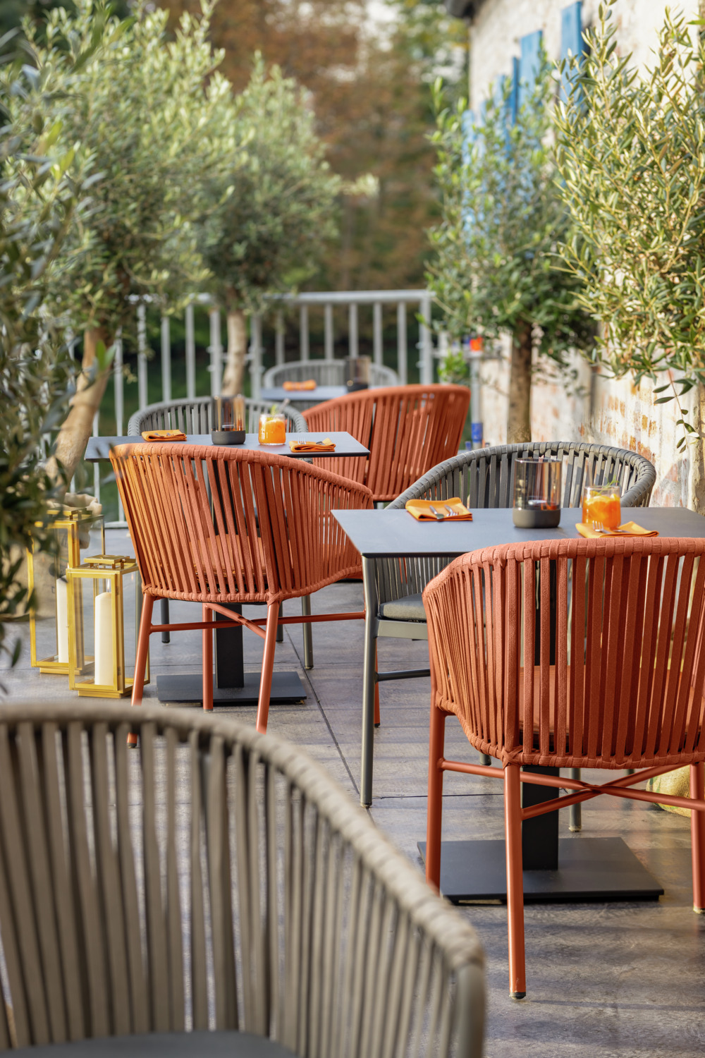 VEGA Lift square Outdoor HPL Table Top, 60x60 cm, Compact Laminate, Weatherproof and Scratch-resistant, Black/Brown