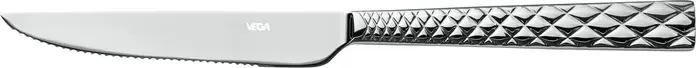 Vega Brilio Pizza Steak Knife Set of 12, Stainless Steel 13/0, Mirror Polished, 23.9 cm, Silver